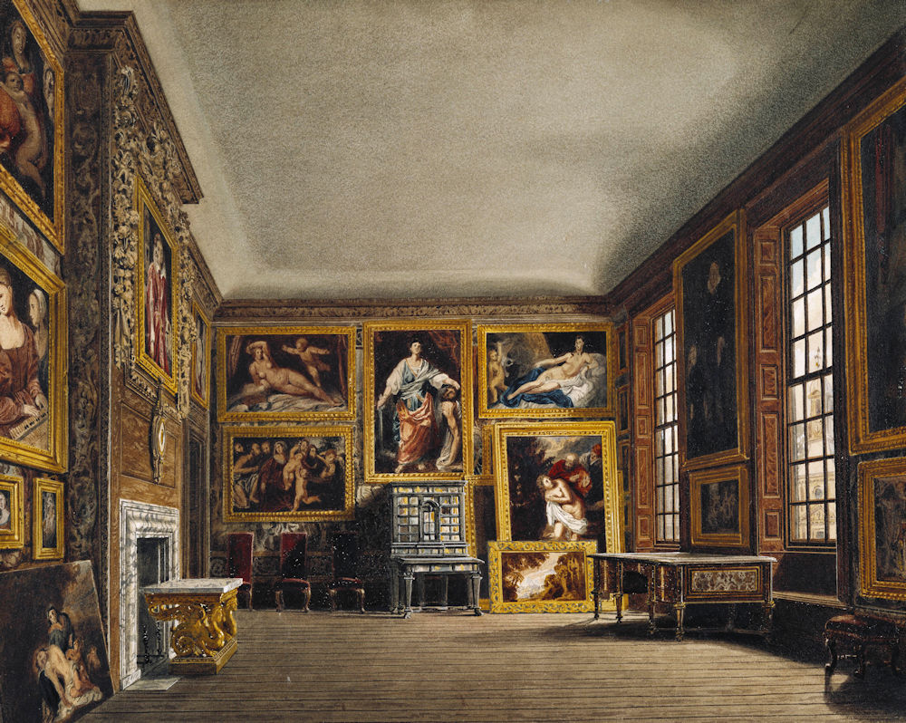 19th-century watercolour showing Susanna and the Elders at Kensington Palace